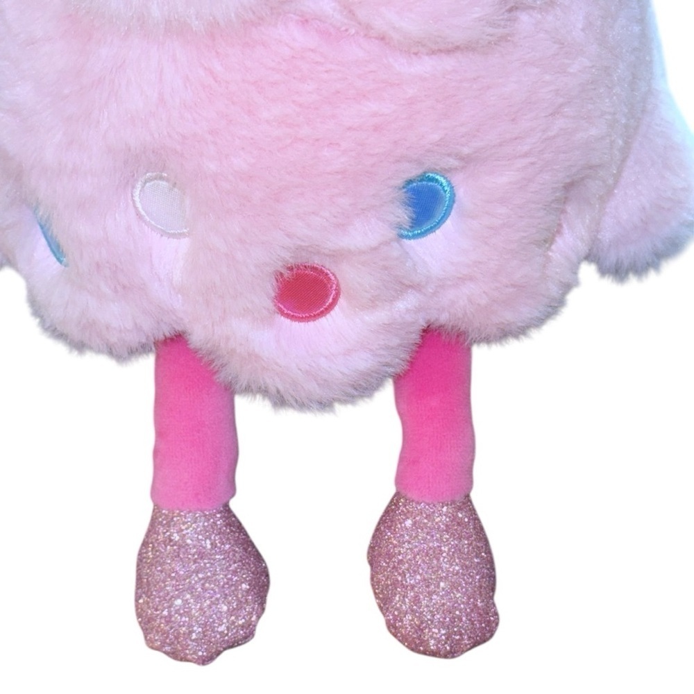 Iscream Pink Christmas Tree Plush Toy – Kawaii Holiday Decor, Glitter Shoes - Picture 5 of 7
